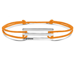 perforated orange cord bracelet le 2.5g